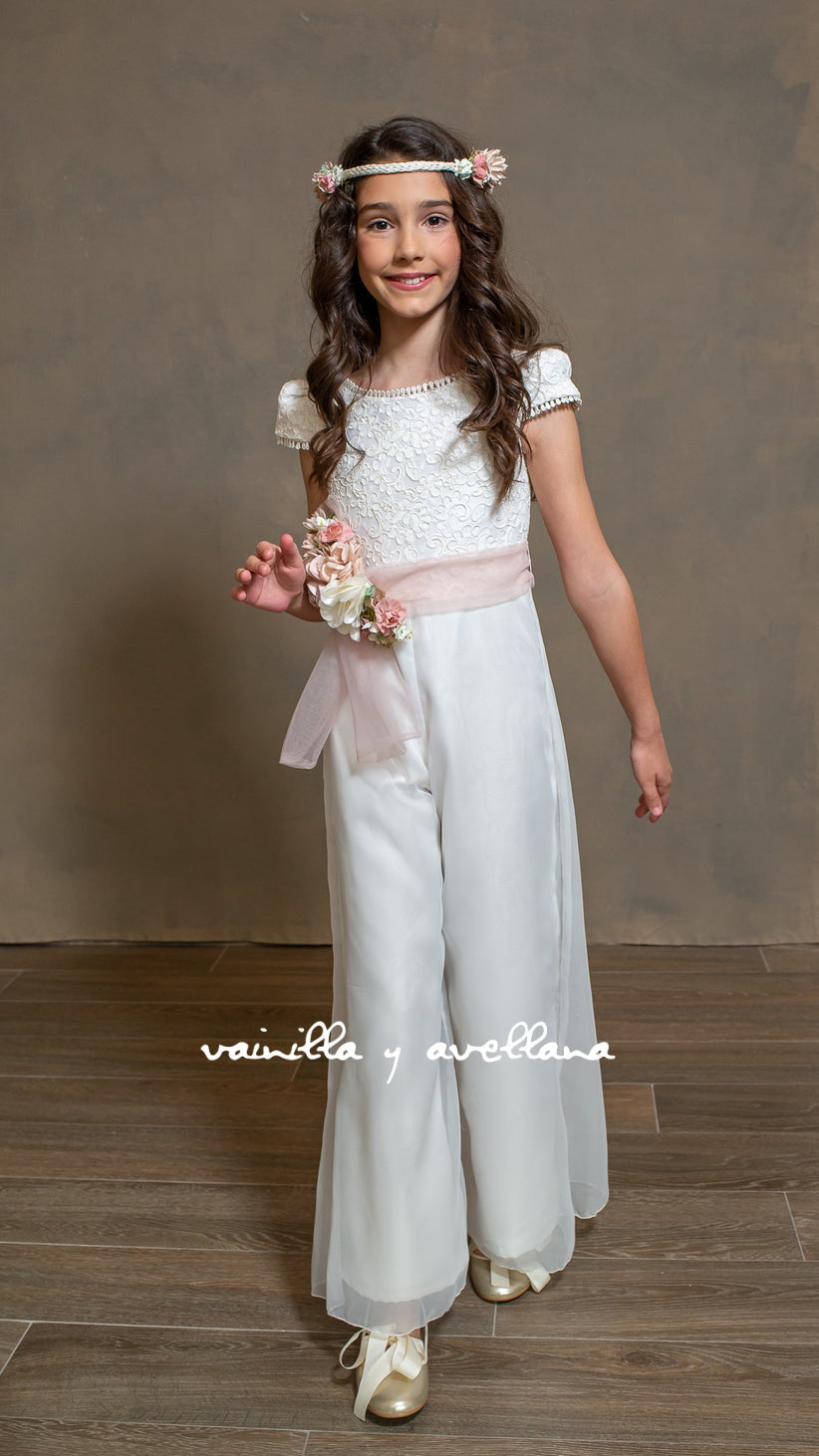 Coral-2 First Communion Dress 2 in 1
