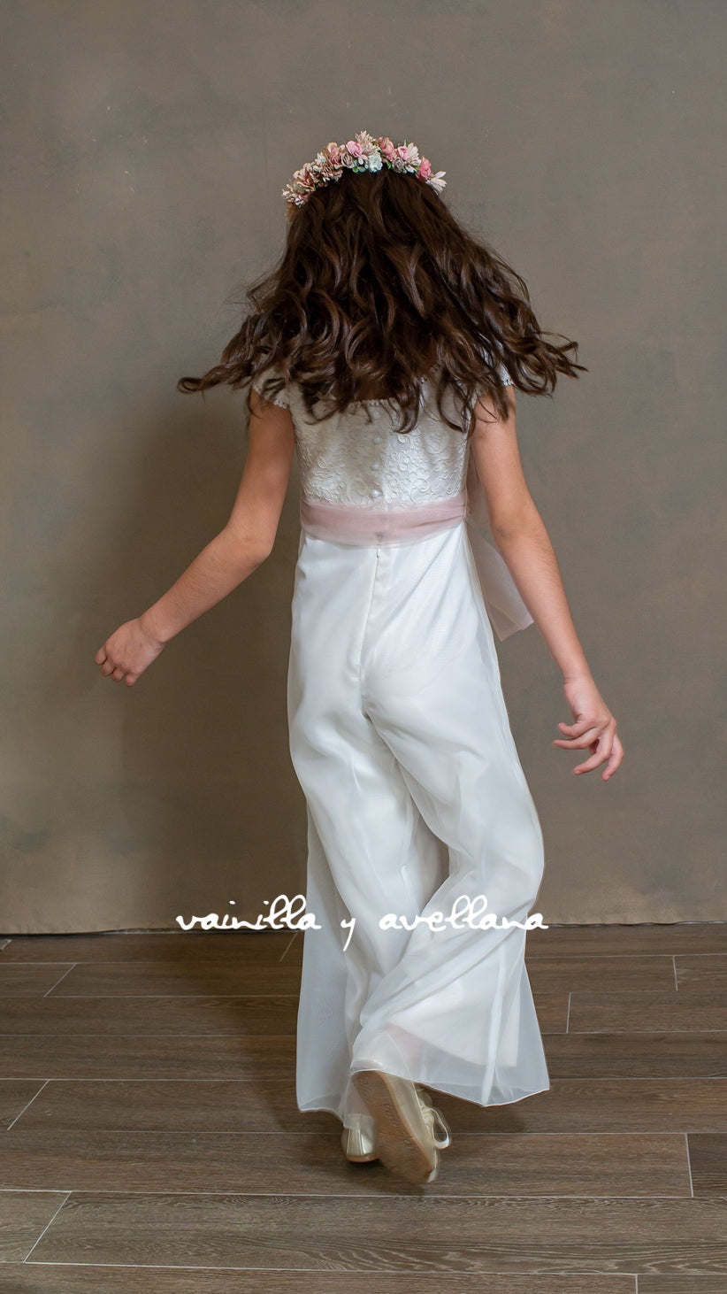Coral-2 First Communion Dress 2 in 1