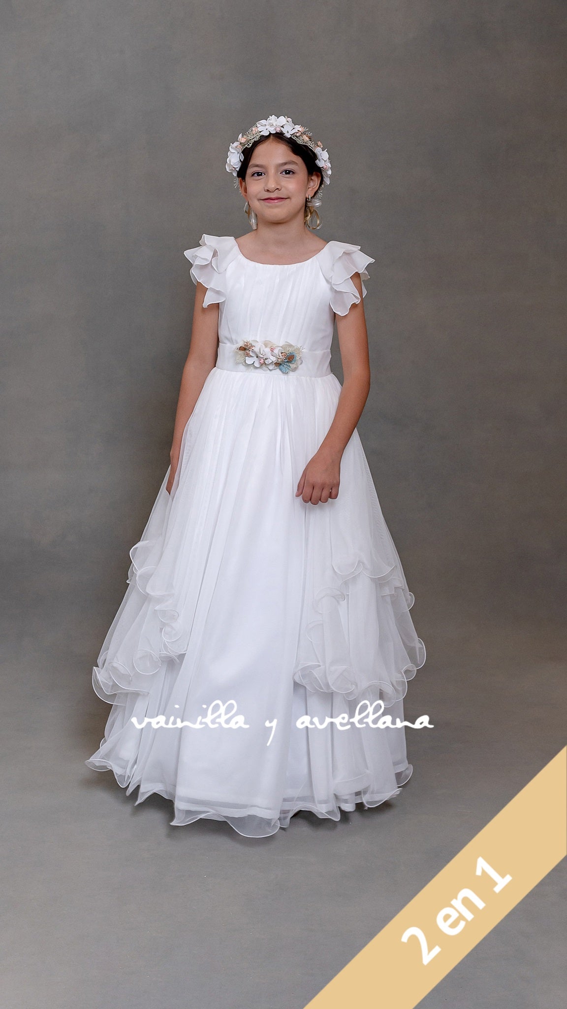 Vestido Comunión 2 en 1 Diantha