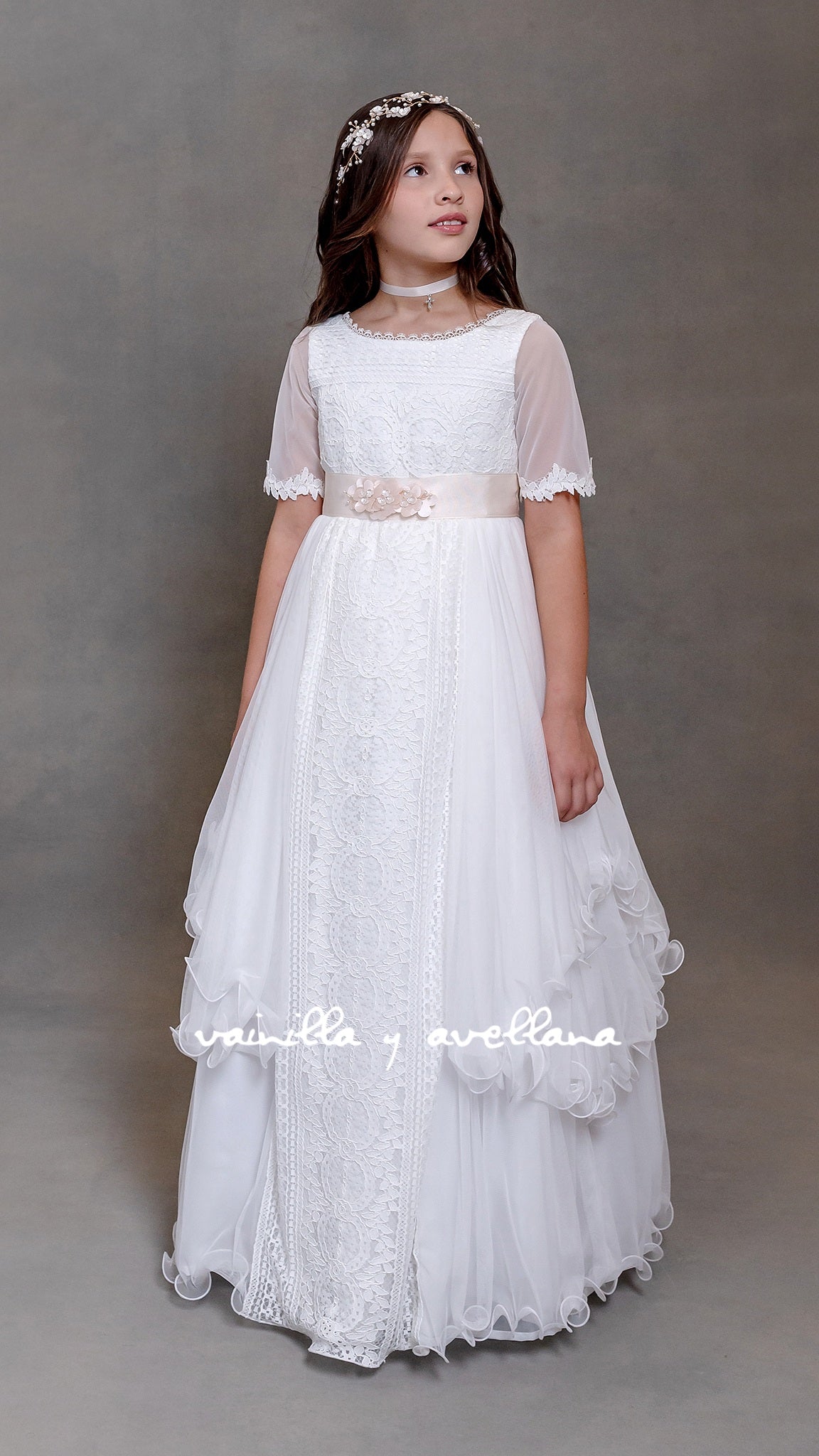 Vestido Blanco Trajes De Primera ComuniÃ³n Para NiÃ±as Trajes