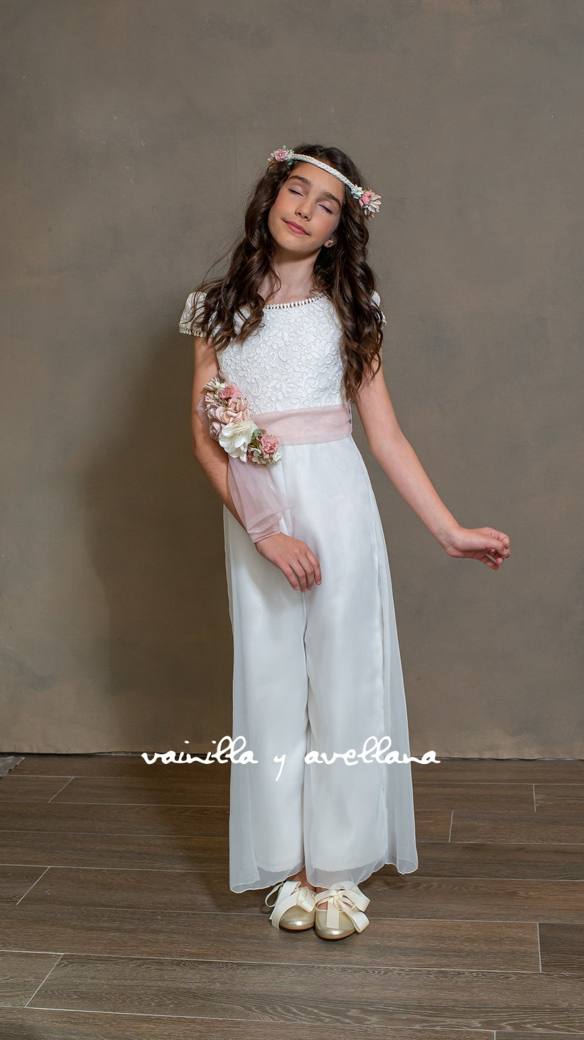 Coral-2 First Communion Dress 2 in 1