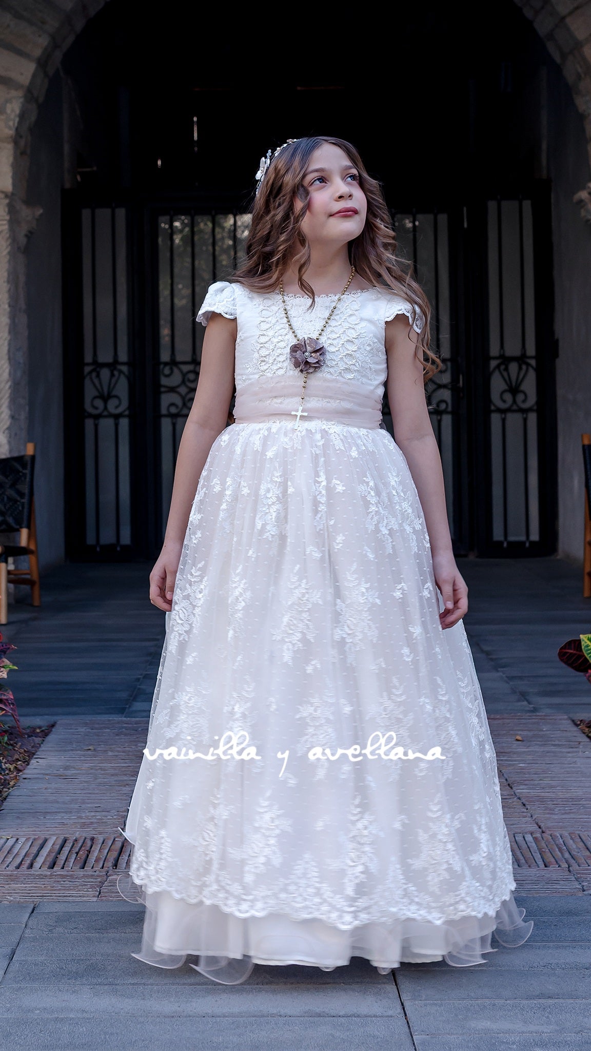 Vestido Comunion Artemisa Hueso- Champagne (Only Pre-order)