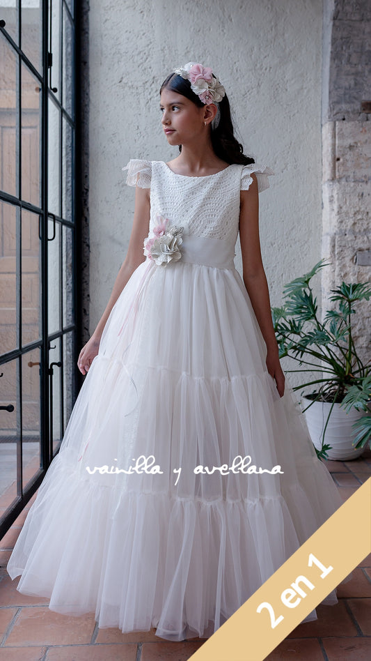 Vestido Comunión 2 en 1 Raquel (Only Pre-order)