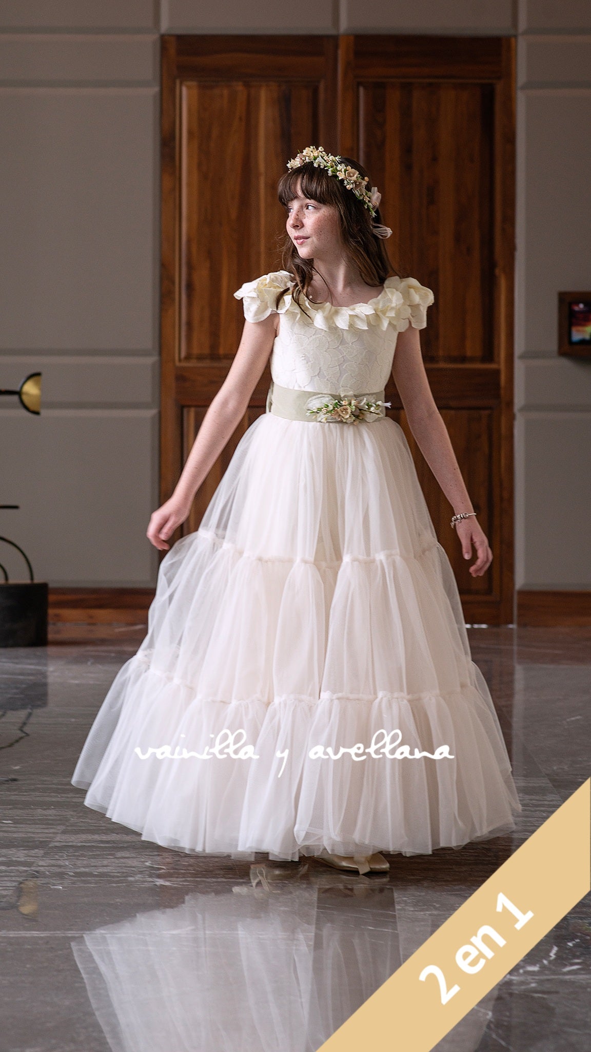 Campanilla First Communion Dress 2 in 1