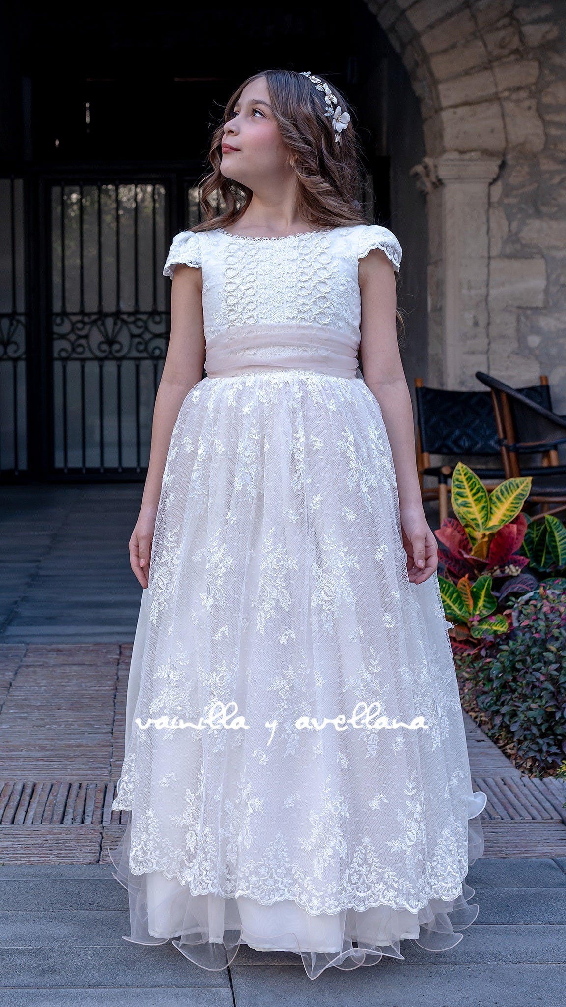 Vestido Comunion Artemisa Hueso- Champagne (Only Pre-order)