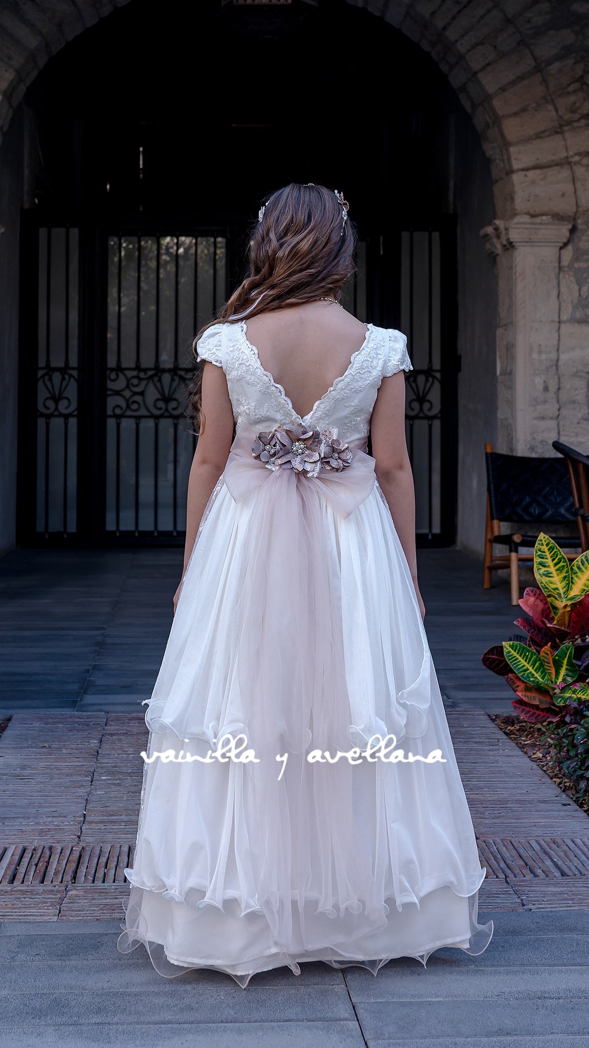 Vestido Comunion Artemisa Hueso- Champagne (Only Pre-order)